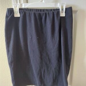 Classic Black Knit Pencil Skirt - Women